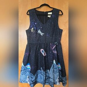 ModCloth Cats In Space Dress